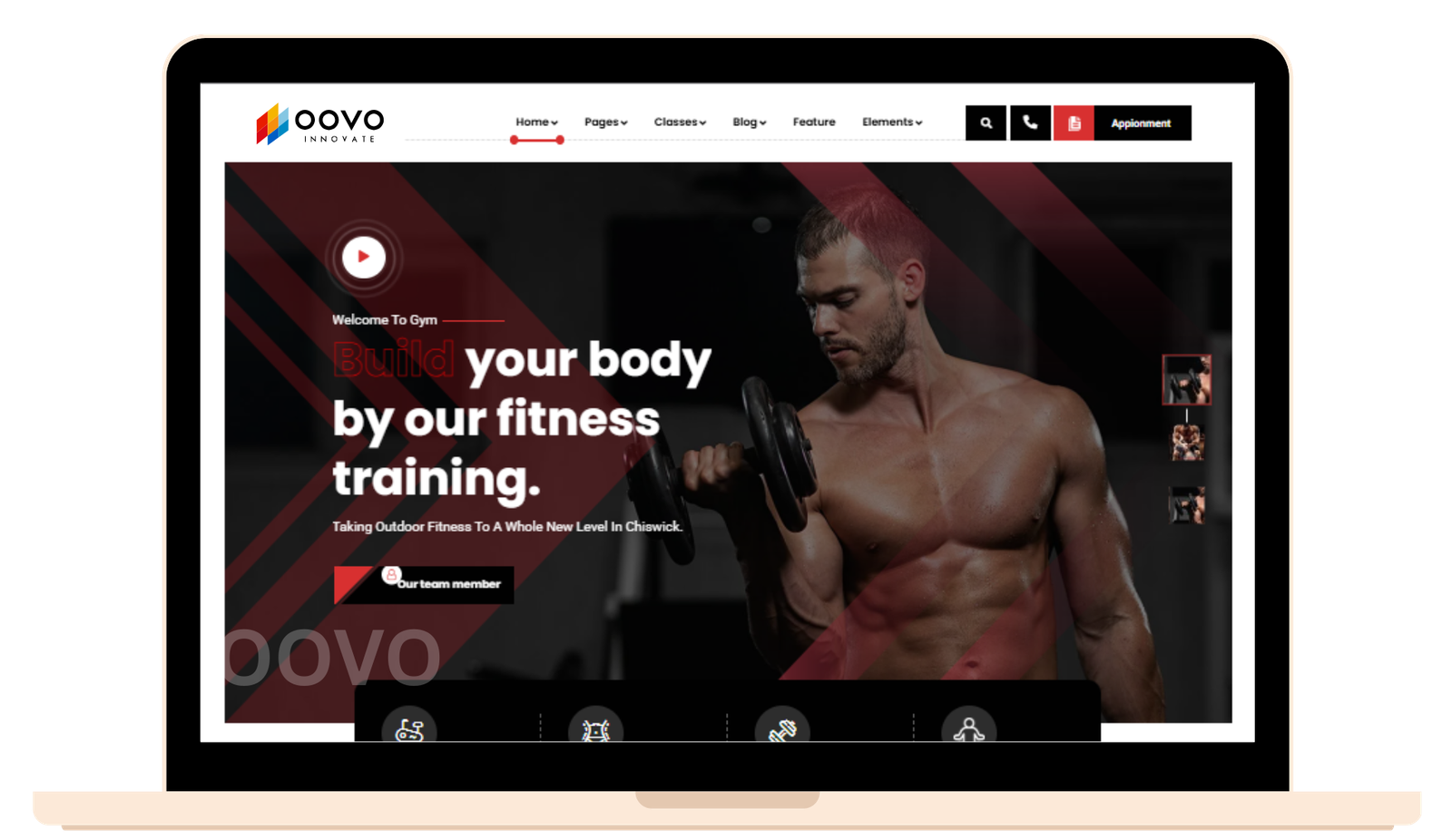 Online Gym Website Development
