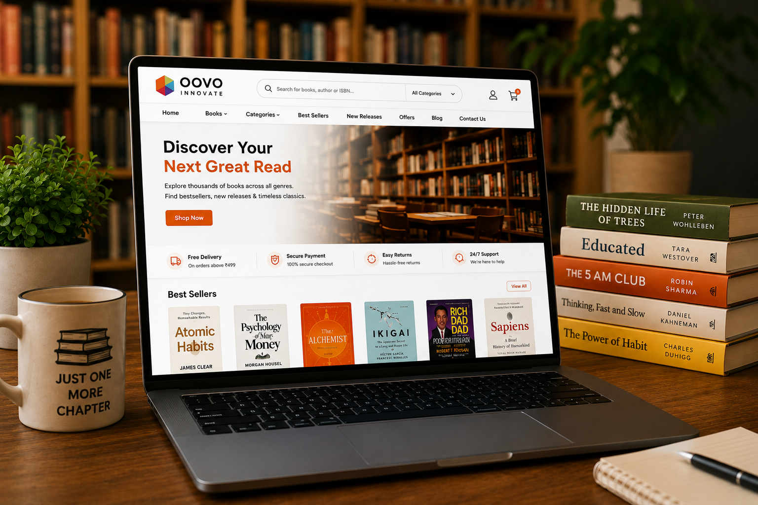 online bookstore website development