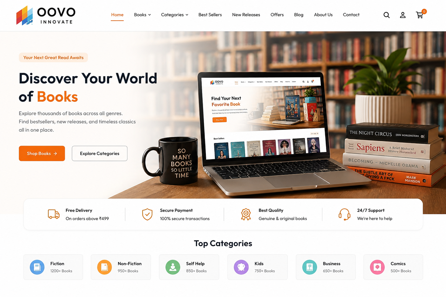 online bookstore website development