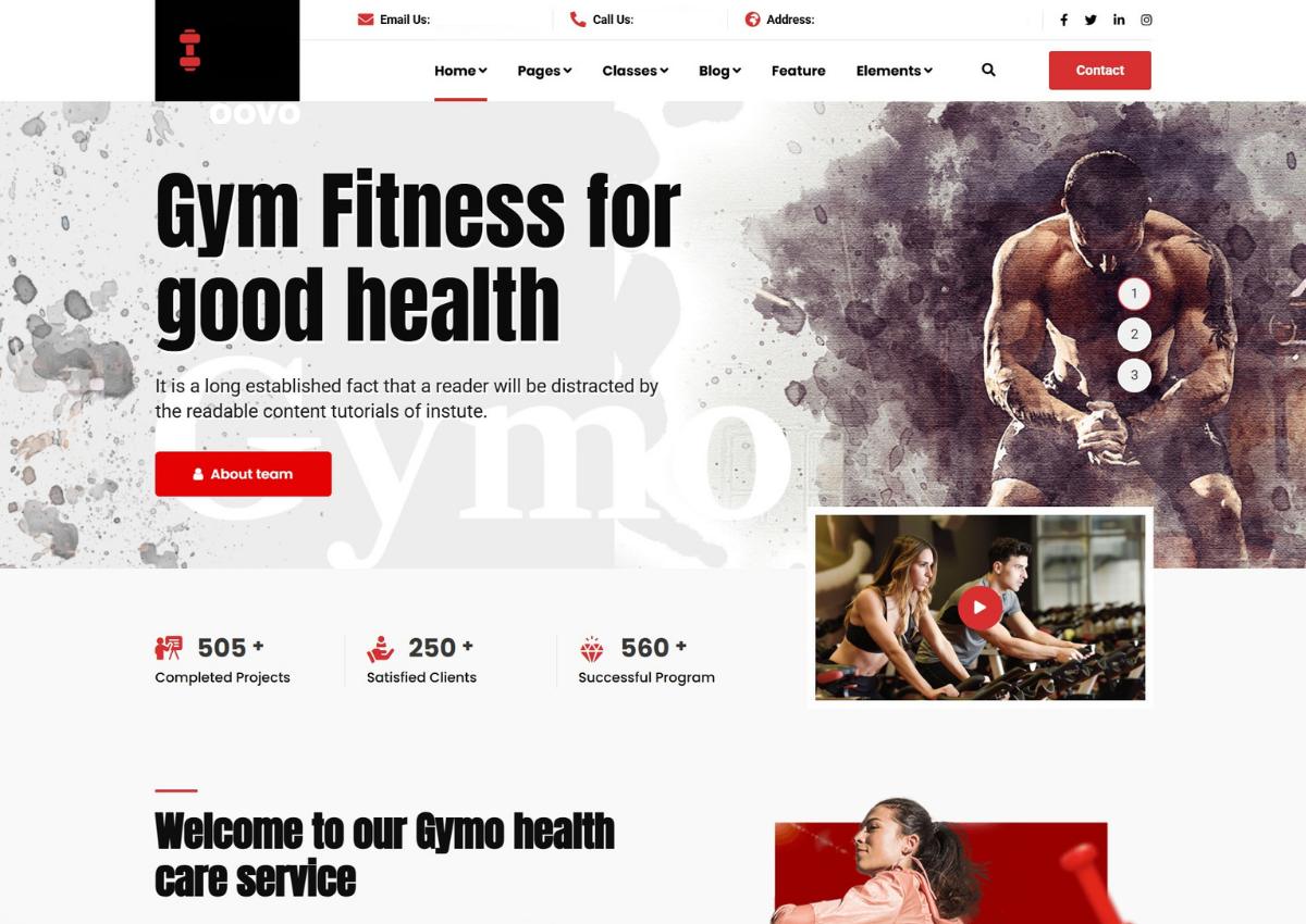 Online Gym Website Development