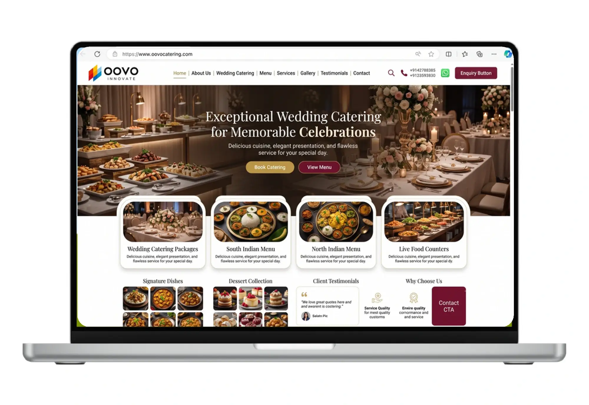 Marriage Catering Website