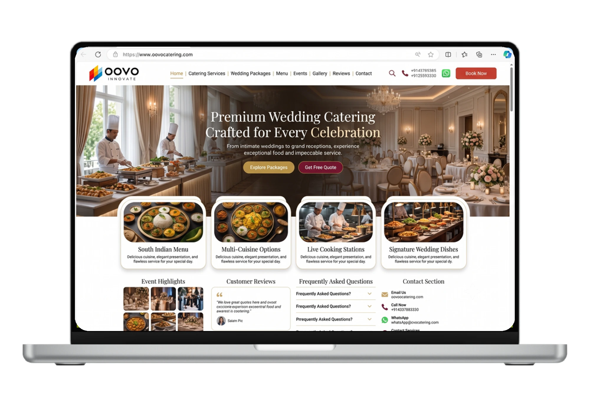 Marriage Catering Website