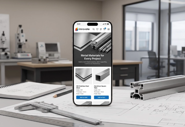 online metal shop website development