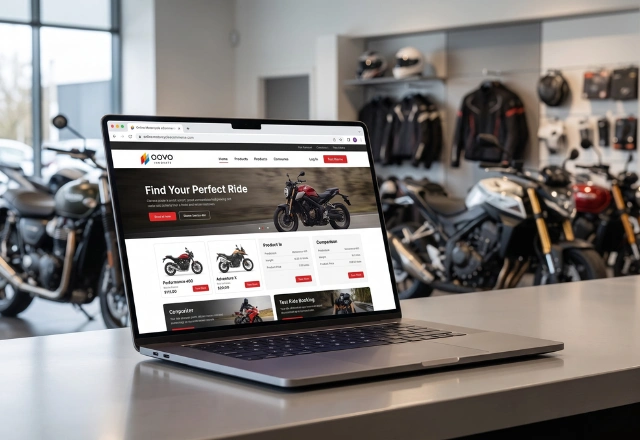 online motorcycle website development