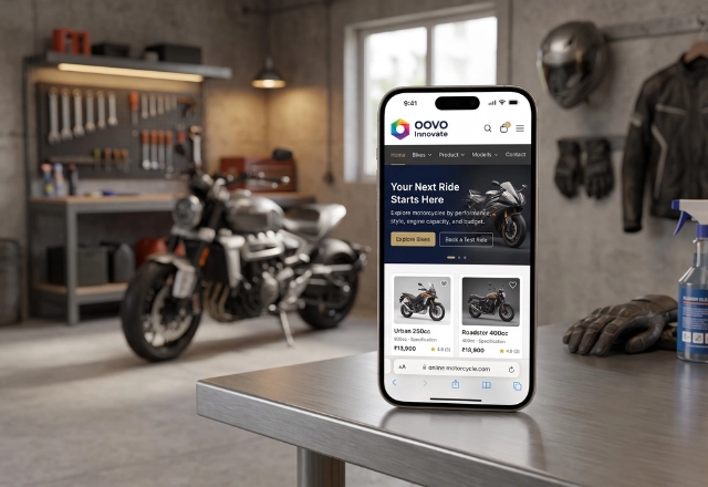 online motorcycle website development