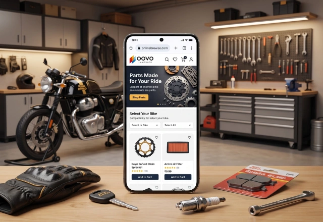 Online Two Wheeler Spare Website Development