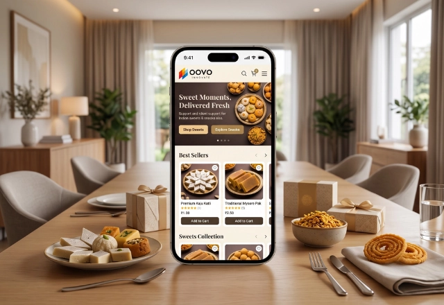 Mobile-friendly online sweets shopping website